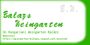 balazs weingarten business card